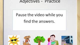 Adjectives Part 1  Video and Worksheet [upl. by Healy600]