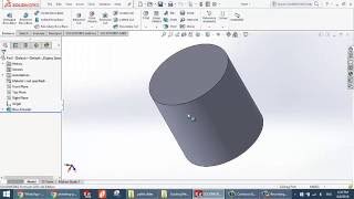 Solidworks Tutorial  How to create a cylinder [upl. by Urbano823]