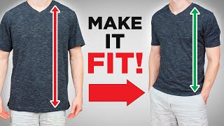 How To Tailor A Long Tshirt In 4 Mins The Easy Way [upl. by Thgiled]