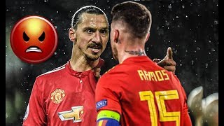 Sergio Ramos vs Zlatan Irbahimovic Crazy Fights ● FoulstacklesRed cards amp Bad Boy moments [upl. by Inaniel]