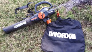 The WORX WG522 600 CFM lawn  Leaf Vacuum  Blower review [upl. by Ingalls]