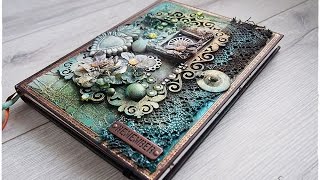 Mixed Media Journal Cover Tutorial  Maremis Small Art [upl. by Navac]