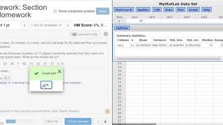 Computing the Mean Median Mode and Midrange using StatCrunch [upl. by Yornek]