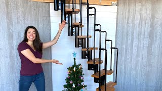 DIY Loft Staircase  Installation and First Impressions [upl. by Dett]