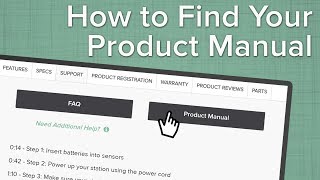 How To Find Your Product Manual [upl. by Aihseit]