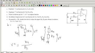 Exercice amplificateur opérationnel régime linéaire 2 [upl. by Venator573]
