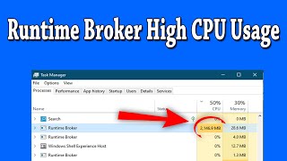 How To Fix Runtime Broker High CPU Usage Issue in Windows 10 [upl. by Akirehc895]