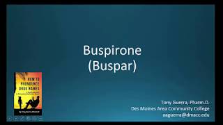 Buspirone 5HT1A agonist MOA Advantages over Benzodiazepines [upl. by Anala535]