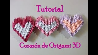 Tutorial Corazon Origami 3D [upl. by Alene241]