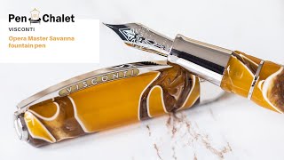 Visconti Opera Master Savanna Fountain Pen Feature [upl. by Doowyah]