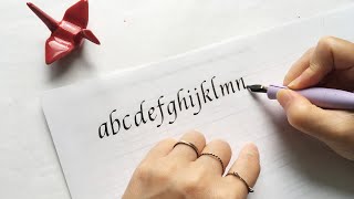 Italic Calligraphy Tutorial  Beginners Alphabet Demo [upl. by Everara]