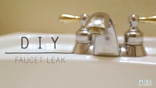 Fix a Leaky Faucet Double Handle DIY [upl. by Eednim]