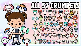 ALL CRUMPETS IN TOCA LIFE WORLD 2021  Toca Boca Crumpets  NecoLawPie [upl. by Won94]