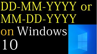 How to Change Date Format on Windows 10  Date Format Change on Windows 10  Change Date to DDMMYY [upl. by Chappie874]