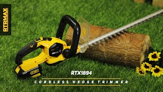 RTRMAX RTX1894 Cordless Hedge Trimmer [upl. by Wira]