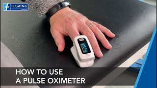 How to use a Pulse Oximeter at home [upl. by Schnur]