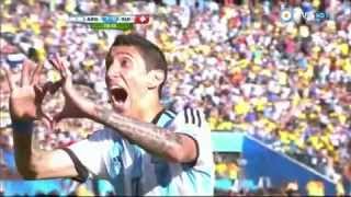 Argentina 1 Suiza 0 Mundial Brasil 2014  TV Publica Sebastian Vignolo [upl. by Lazes]