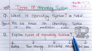 Types of Operating System  Batch Realtime Distributed Network Timesharing Operating System [upl. by Hillman200]