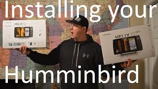 How to Install Your Helix Humminbird fish finder Part 1 [upl. by Nnaeiluj]