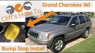 Install Front Bump Stop Jeep Grand Cherokee WJ 2001 DIY [upl. by Brenton]