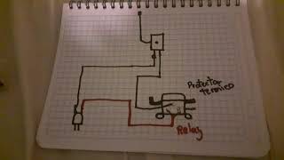 Diagrama eléctrico de como conectar compresor y termostato [upl. by Onafets]