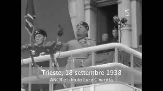 Il discorso di Mussolini a Trieste del 18 settembre 1938 [upl. by Ttenaj]