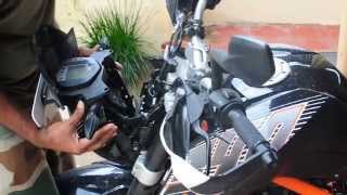 How to Replace Headlight Bulb and Adjust Beam on KTM Duke 200 390 [upl. by Marybelle]