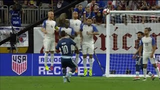 Argentina vs Estados Unidos  Gol de Messi de tiro libre 1080p [upl. by Arrik]