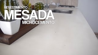 MESADA DE MICROCEMENTO REVESTIMIENTO  PROYECTO MUEBLE By Easy [upl. by Nosnevets]