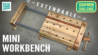 Mini Workbench Extendable  Scrapwood Challenge Ep18 [upl. by Frayne331]