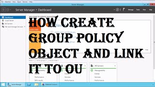 How to Create and Link a Group Policy Object in Active Directory [upl. by Ahtelat]