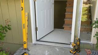 Jeld Wen Front Door Installation  Really crappy products and craftsmanship PART 1 [upl. by Aneelak817]