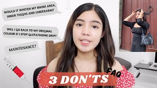 3 DONTS of Glutathione Drip  FAQs 11th  20th Session Experience with eng sub  Jessa Alic [upl. by Tila]