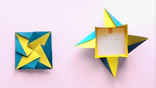 ORIGAMI Enveloppe Invitation DIY [upl. by Evanthe]