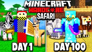 I Survived 100 Days in AFRICA in Hardcore Minecraft [upl. by Aicyle]