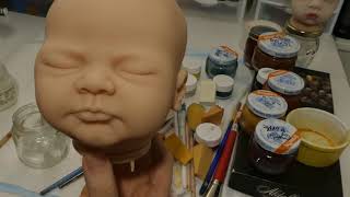 Painting a Reborn Doll Start to Finish Video 1 [upl. by Blodgett312]