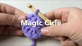 How to Crochet a Magic Circle with SLOW Motion [upl. by Jacquelin128]