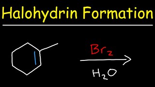 Alkene  Br2  H2O [upl. by Yrot]