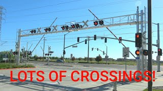 Railroad Crossing Compilation Of The SACRT Blue Line All Signal Crossings In Order 4K HD [upl. by Nnairet237]