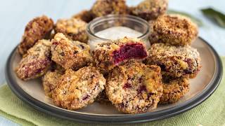 Sage amp Onion Beetroot Nuggets  Easy Cheesy Vegetarian  Spin Class  ActiFry Genius [upl. by Girhiny]