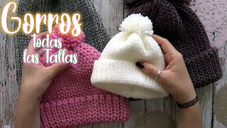 GORROS para TODA la FAMILIAgorritos para hombre mujer nin y bebe [upl. by Henriha]