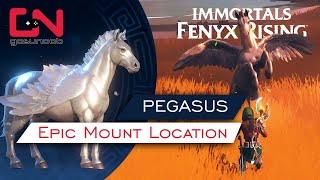 Immortals Fenyx Rising PEGASUS Location  EPIC Silver Winged Mount Laurion [upl. by Nimajneb]