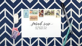 How to Address an Envelope Simple Chic and Perfect for Lettering Beginners [upl. by Bonney]