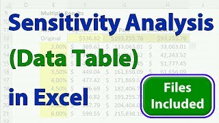 Data Sensitivity Analysis in Excel  What If Data Tables [upl. by Jarnagin]