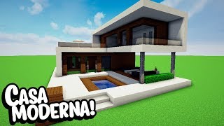 Minecraft CONSTRUINDO UMA CASA MODERNA 9 [upl. by Lalage]