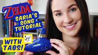 Zelda Sarias Song The Lost Woods Ocarina Tutorial  With Tabs [upl. by Odragde]