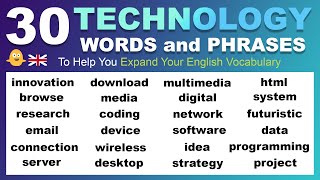 30 Technology English Words and Phrases To Help You Expand Your English Vocabulary [upl. by Kola]