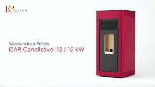 EScalor IZAR 12  15 kW  Salamandra a Pellets Canalizável  Smartfire  Loja Online [upl. by Esya]