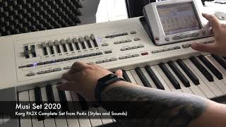 Musi Set 2020 KORG PA2X  PA800 256MB  Complete Set from Pa4x Styles and Sounds [upl. by Ahker]