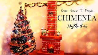 Como decorar para navidad  como hacer una chimenea  MyBluePas [upl. by Sallee161]